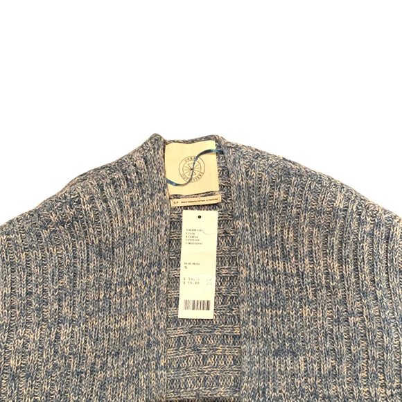 Urban Outfitters Women's Chunky Open Sweater Cardigan Size S NEW Blue Longline - Picture 2 of 3